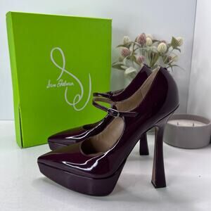 Sam Edelman Arie Platform Pumps Rich Ruby Patent I4892S1600 Women's 9M Tried On